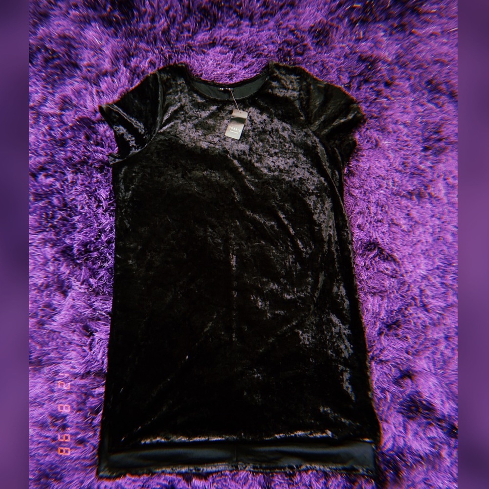 Plus Size Crushed Velvet tee Shirt Dress